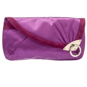 Jimmy Choo Purple Satin Clutch